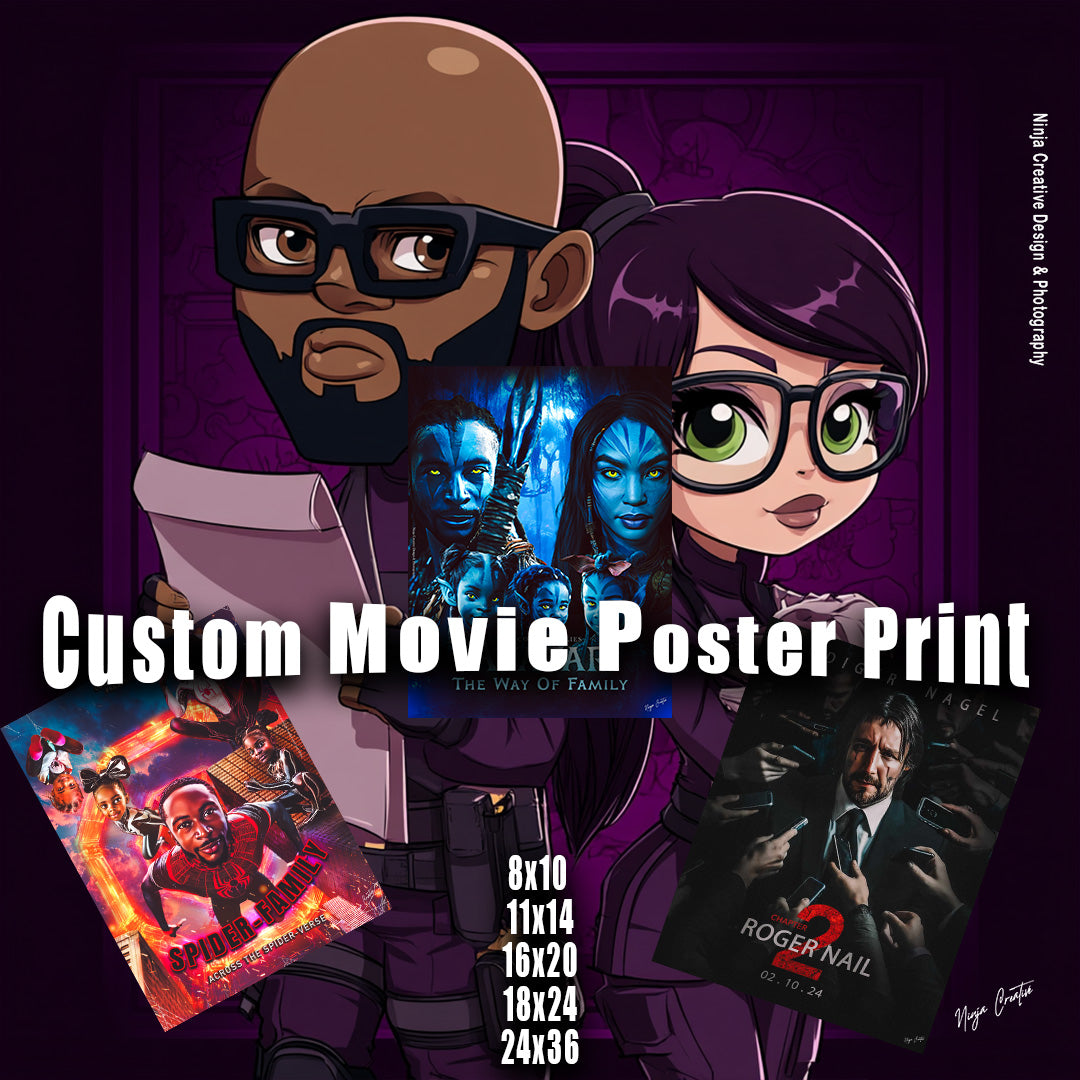 Custom Movie Poster Print โ Turn Yourself Into a Star 8x10/11x14, 16x20/18x24/24x36