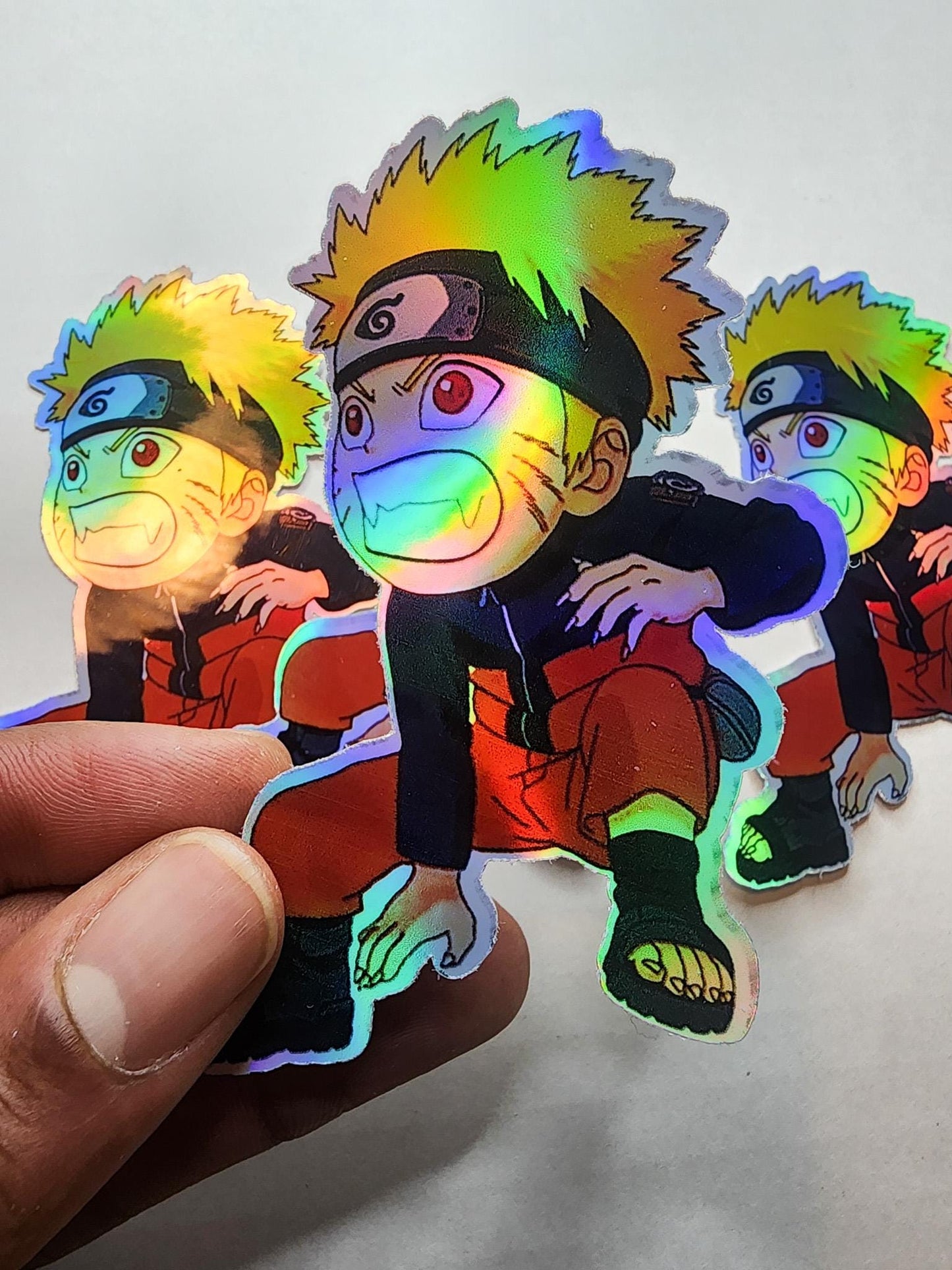 9 Tails Naruto Holographic Sticker - Crouching 9 tails Sticker - Vibrant Anime Sticker for Laptops, Bottles, & Journals - Naruto Fan Gift
