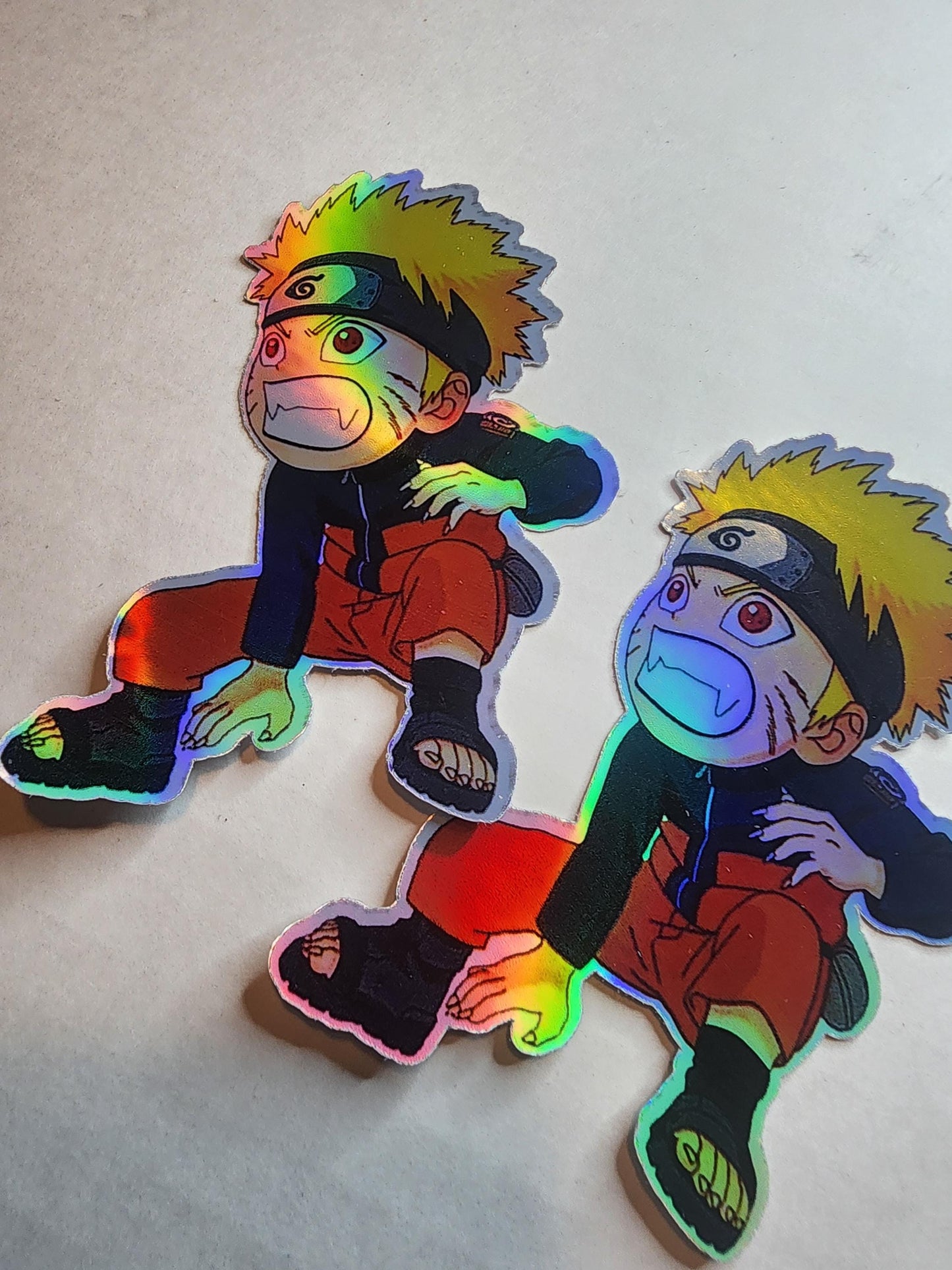 9 Tails Naruto Holographic Sticker - Crouching 9 tails Sticker - Vibrant Anime Sticker for Laptops, Bottles, & Journals - Naruto Fan Gift