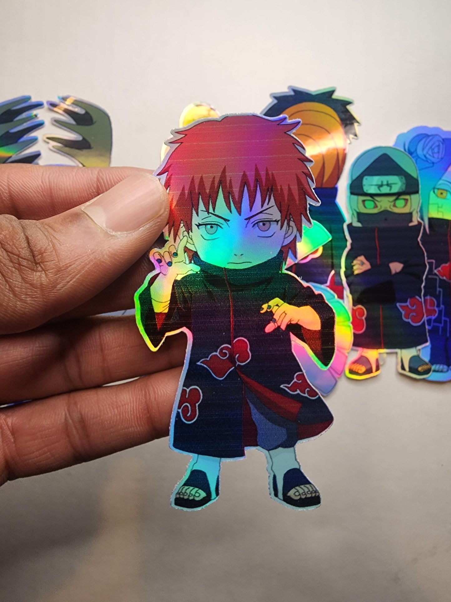 Custom Chibi Sasori Holographic Sticker - Master Puppeteer Design