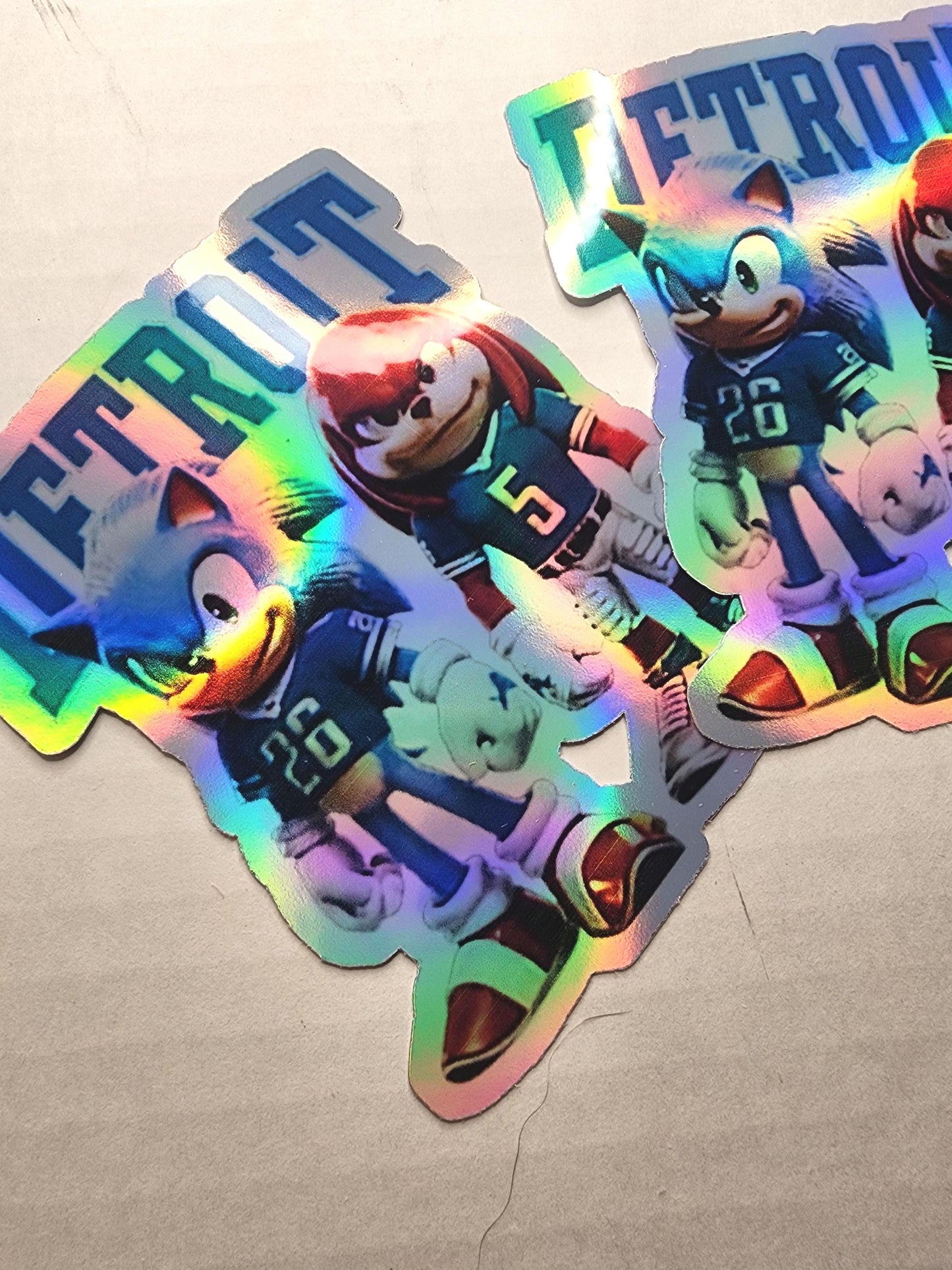 Lions team Sonic & Knuckles Holographic Sticker Sports Edition waterproof