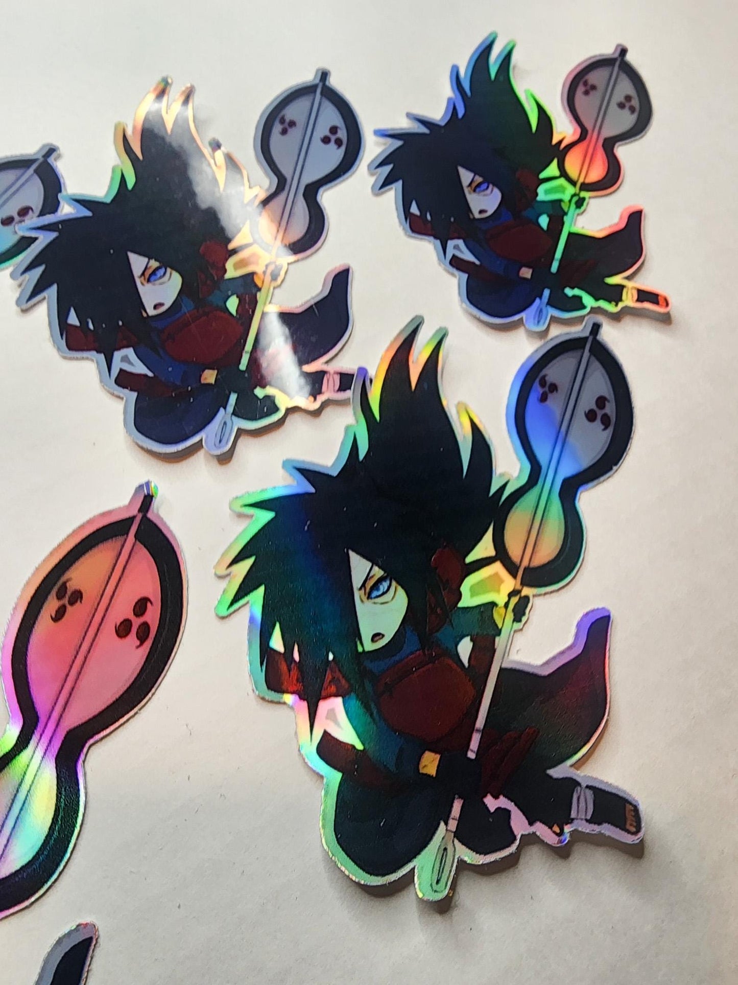 Madara Uchiha Holographic Sticker  Naruto Anime Chibi Sticker