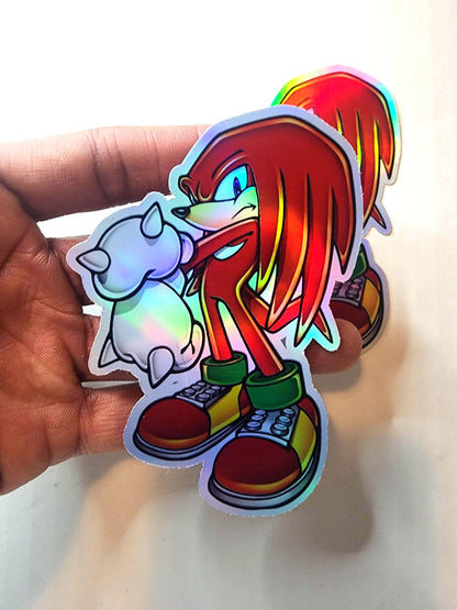 Custom Knuckles Holographic Sticker  Tough & Fearless