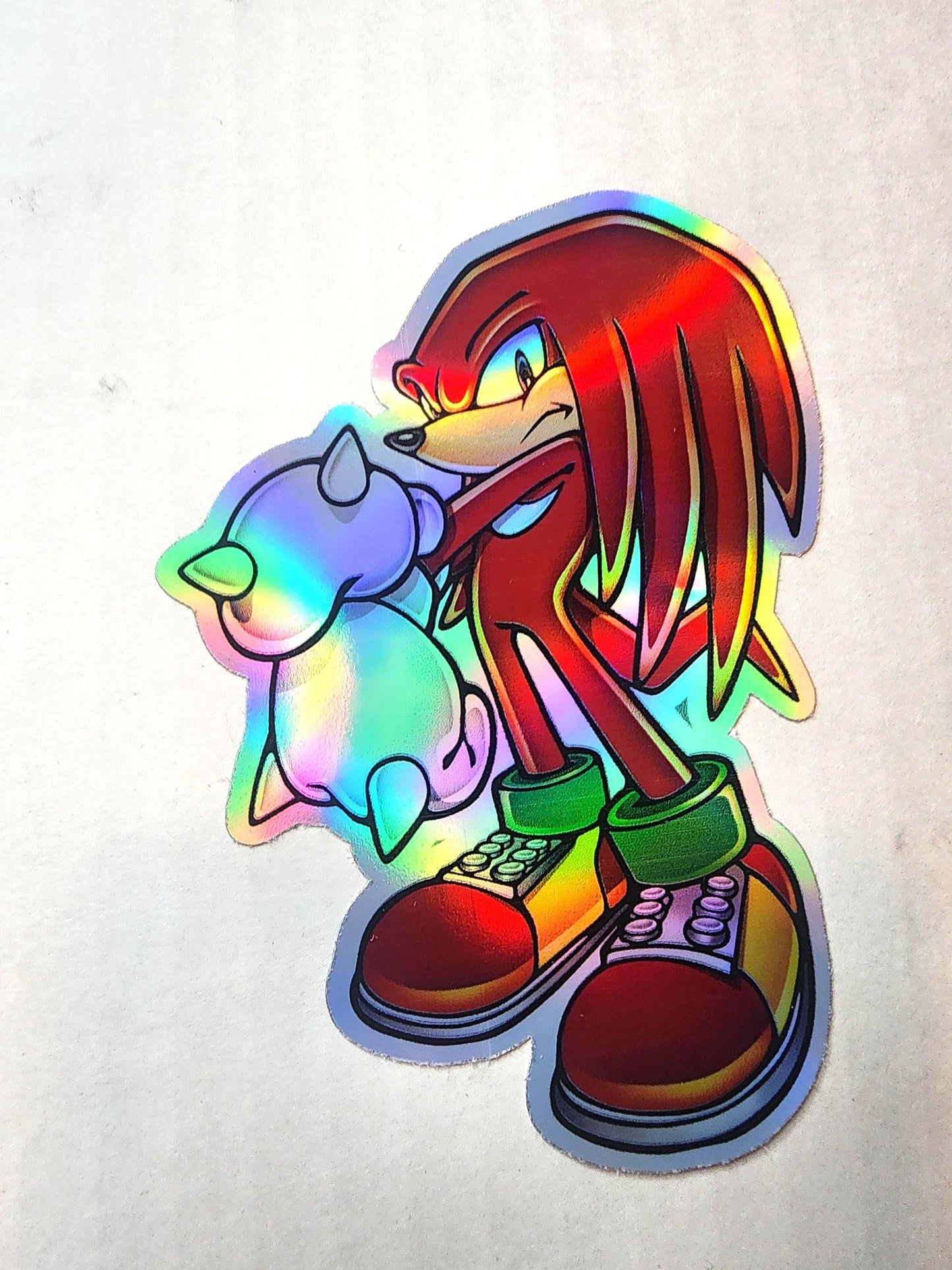 Custom Knuckles Holographic Sticker  Tough & Fearless